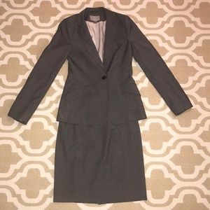 H&M grey skirt suit, blazer size 4, skirt size 6
